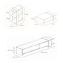 Hanah Home Gaye Conjunto de Muebles de Salón Nogal y Blanco